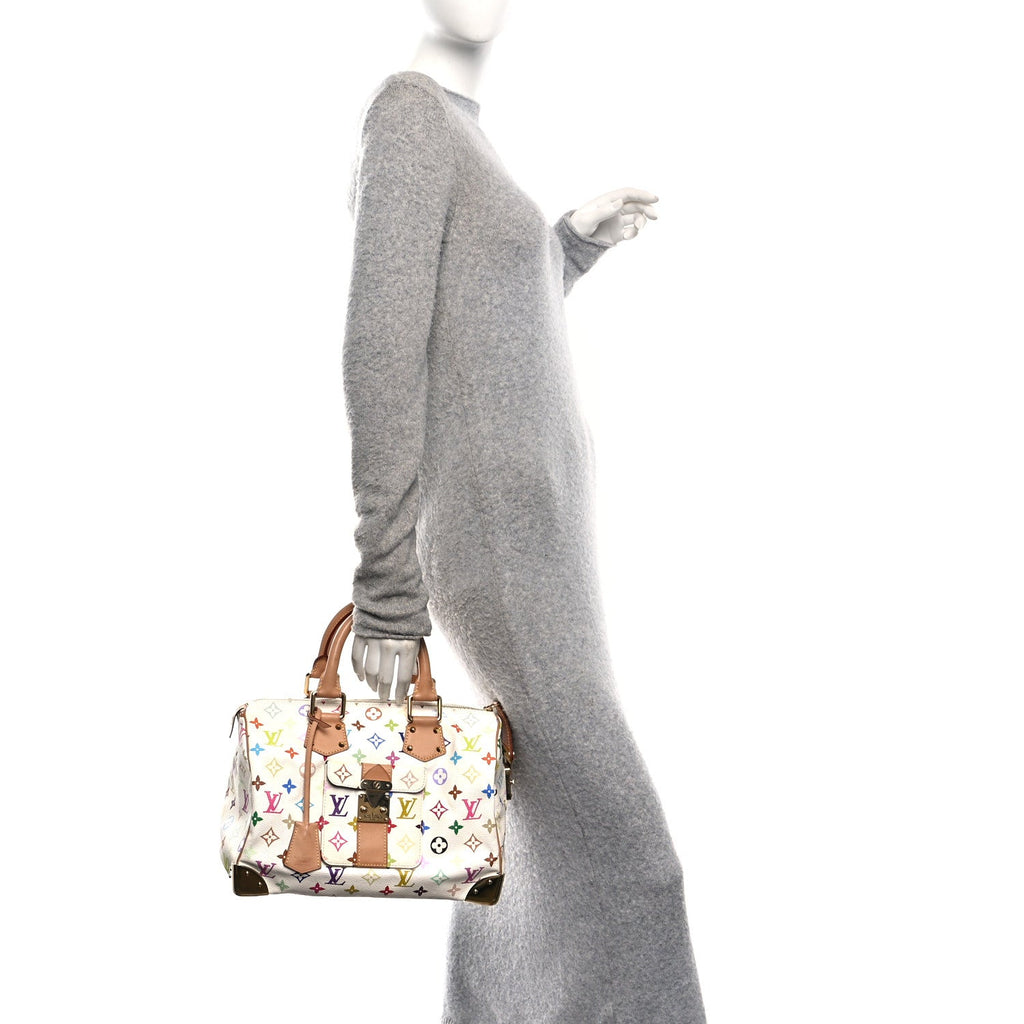Louis Vuitton Monogram Multicolor Speedy 30 White
