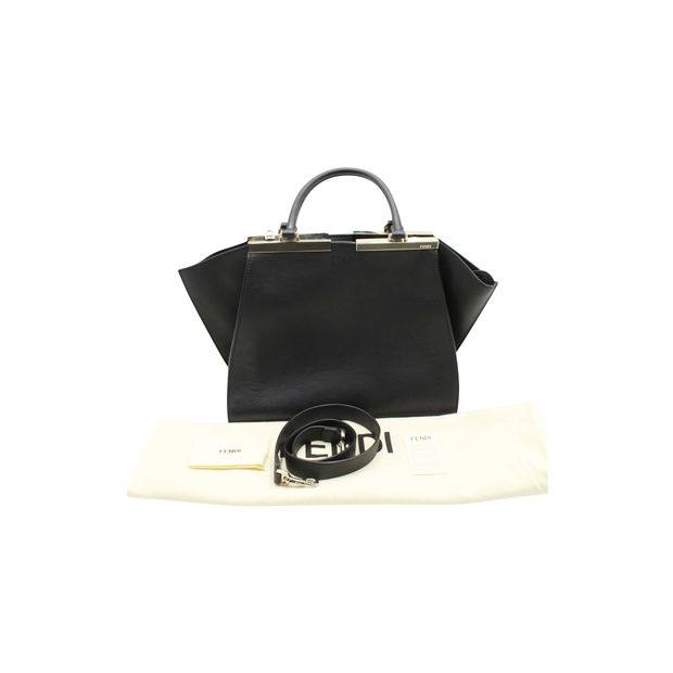 FENDI Black 3Jours Leather Handbag