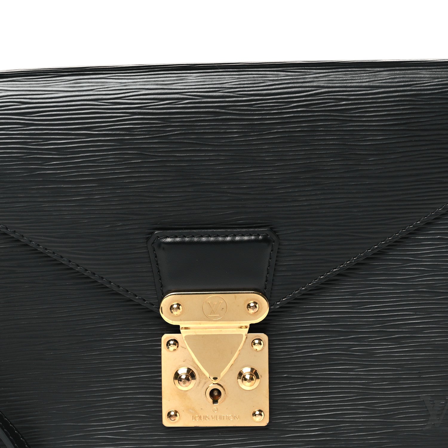 Louis Vuitton Epi Pochette Sellier Dragonne Clutch Black