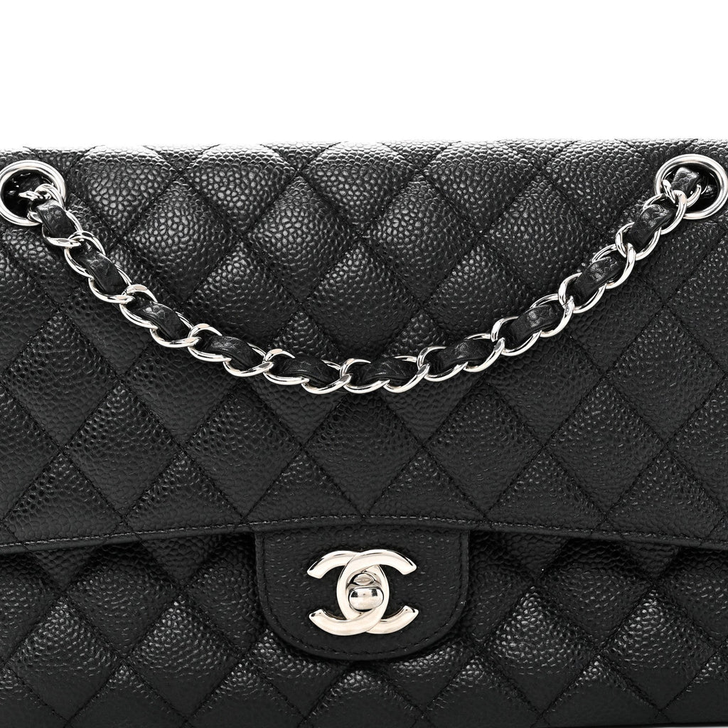 Chanel Caviar Quilted Medium Double Flap Black