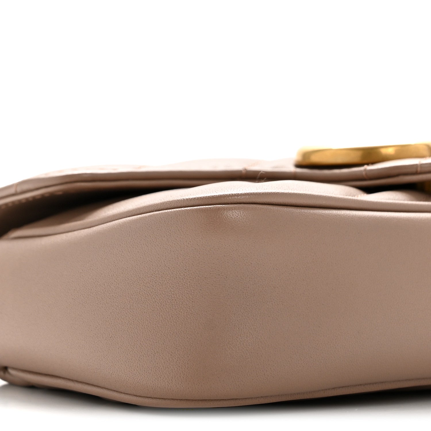 Gucci Calfskin Matelasse Super Mini GG Marmont Shoulder Bag Porcelain Rose