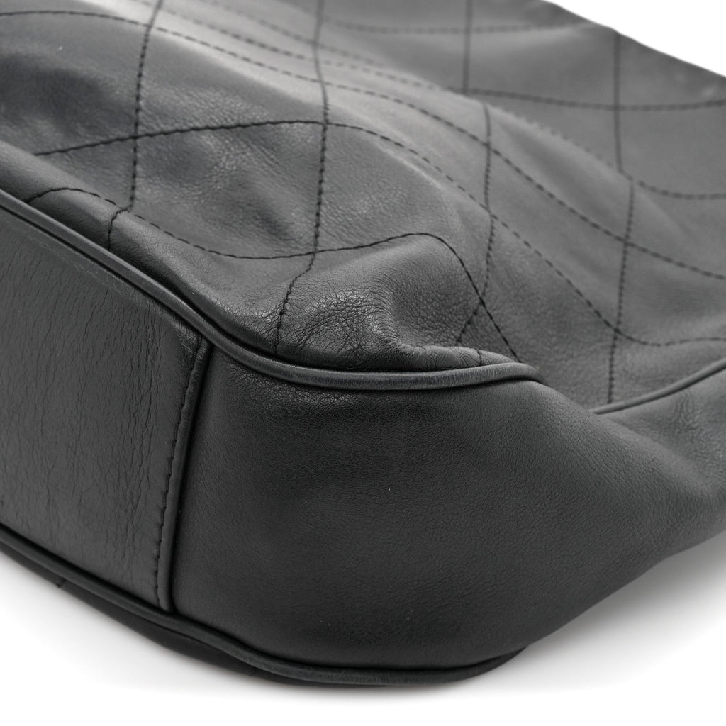 Chanel Calfskin Stitched Hobo Black