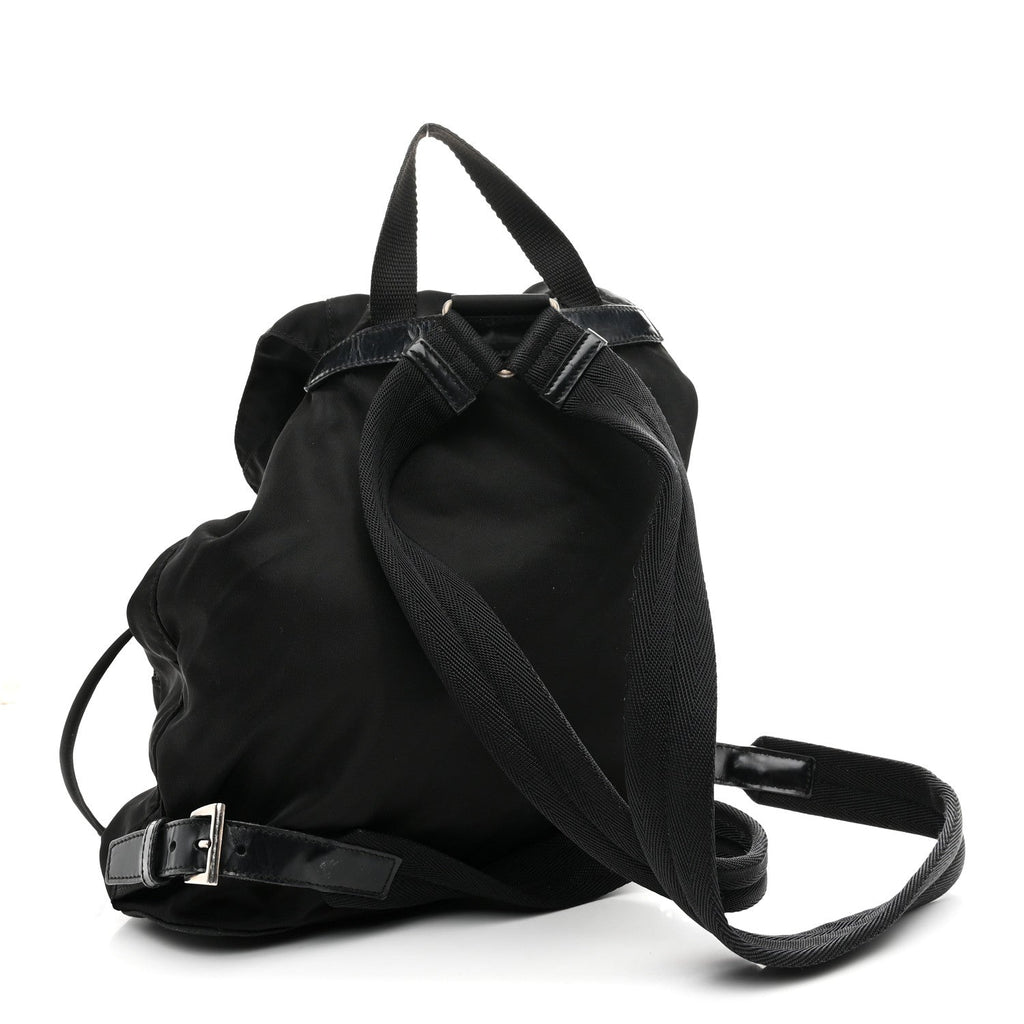 Prada Tessuto Nylon Vela Cinch Backpack Black