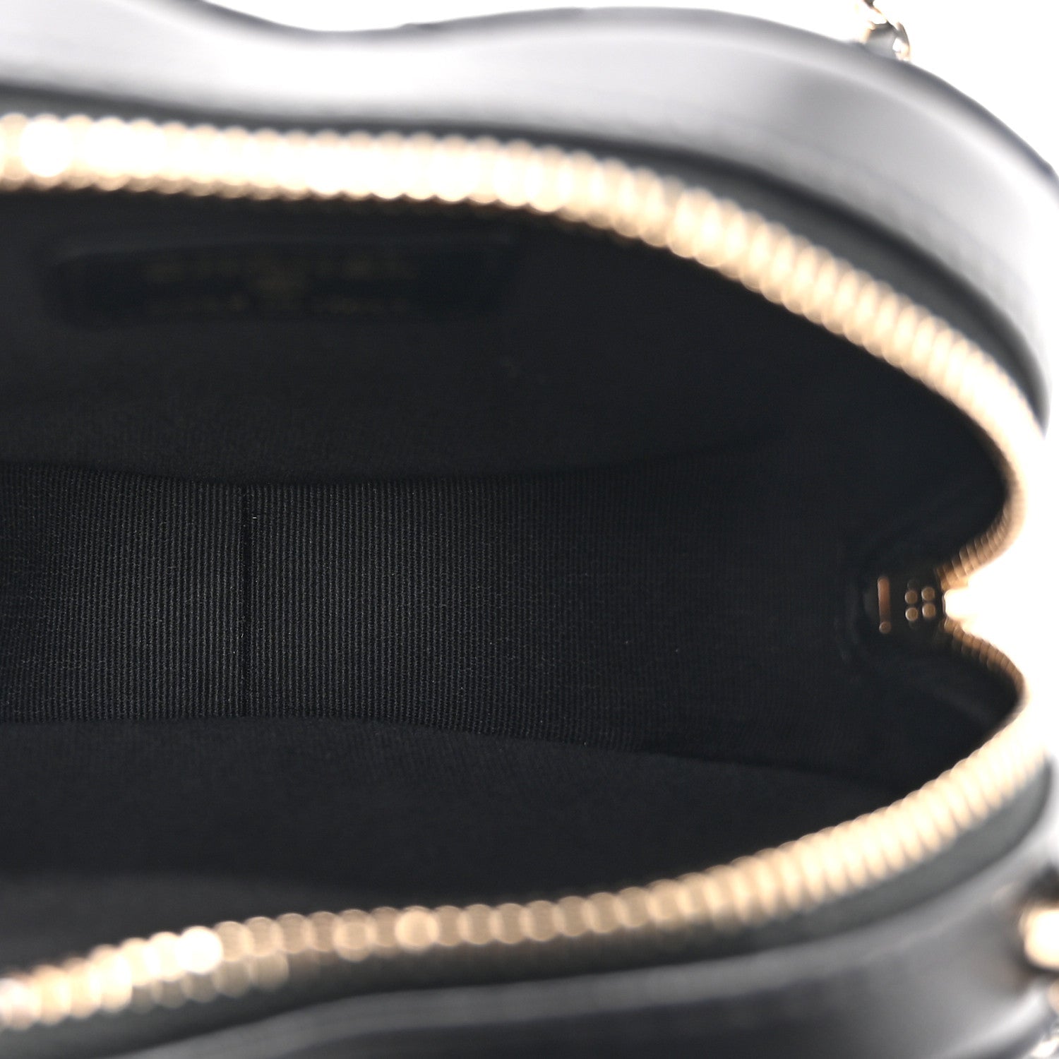 Chanel Lambskin Quilted CC In Love Heart Clutch With Chain Black