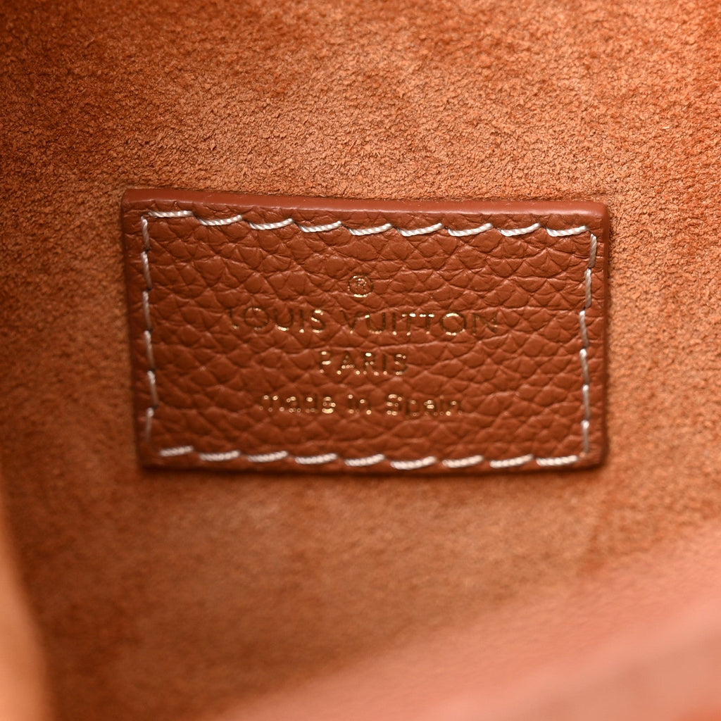 Louis Vuitton Grained Calfskin Low Key Hobo PM Cognac