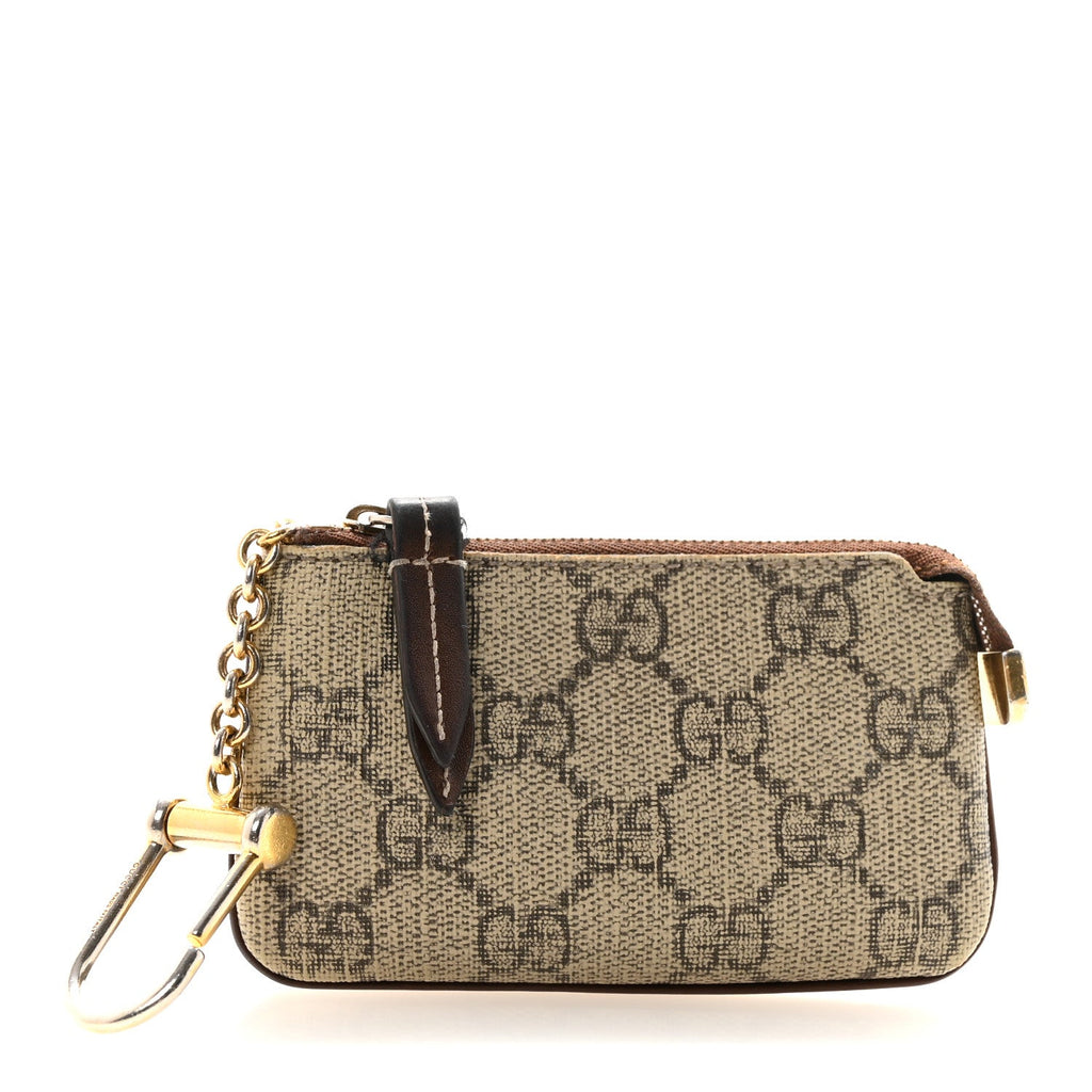 Gucci GG Supreme Monogram Key Case Brown