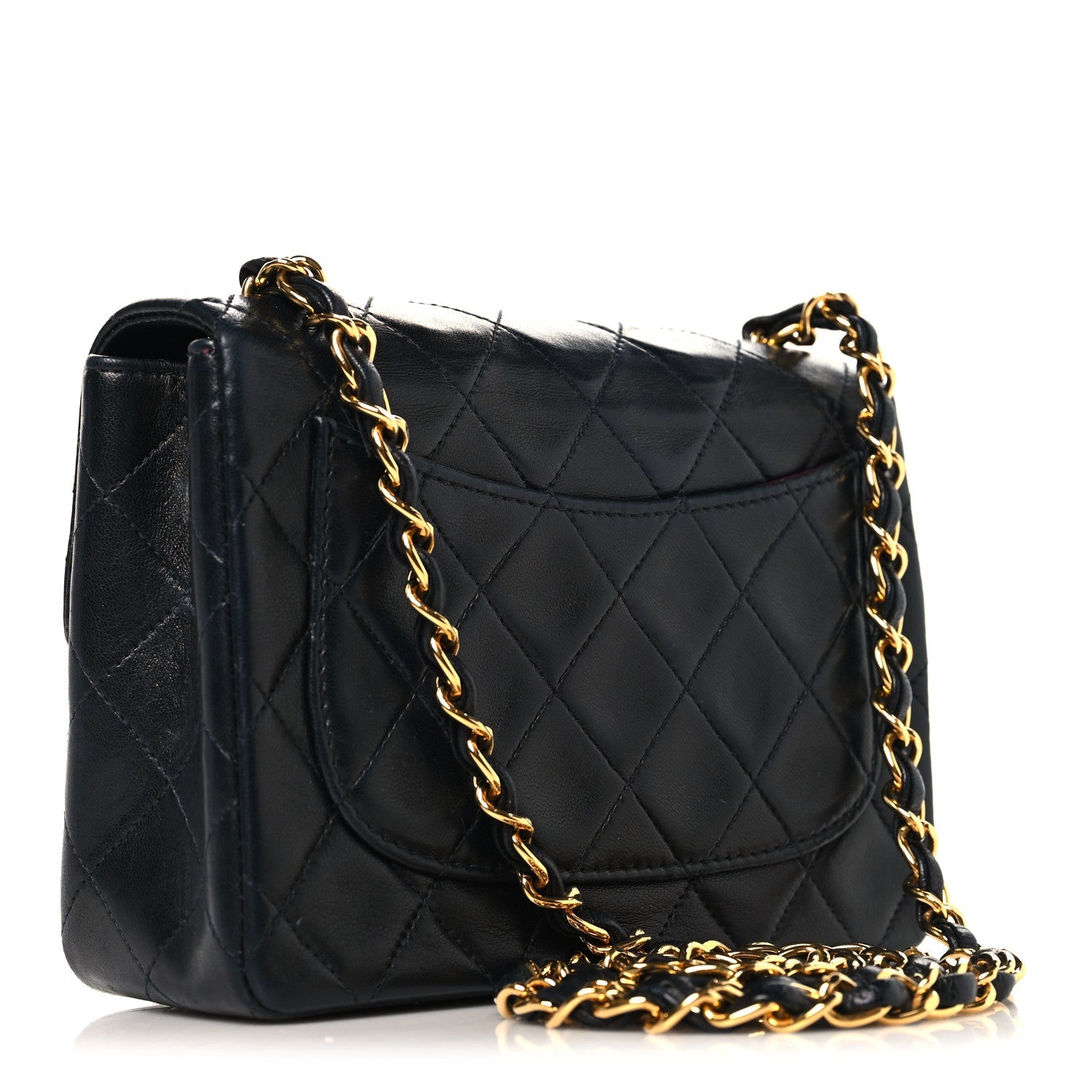Chanel Lambskin Quilted Mini Square Flap Black