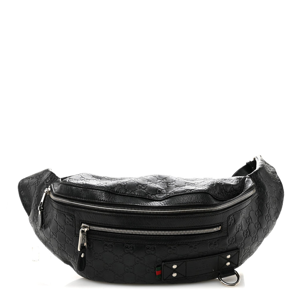 Gucci Guccissima Web Belt Bag Black