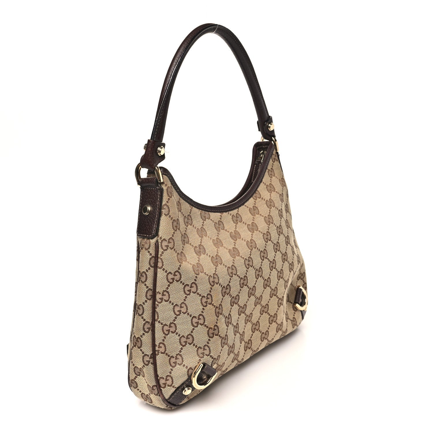 Gucci Monogram Medium Abbey D Ring Hobo Brown