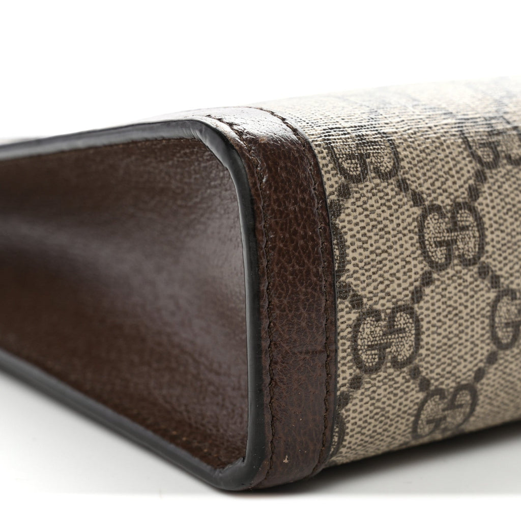 Gucci GG Supreme Monogram Web Ophidia Pouch Brown