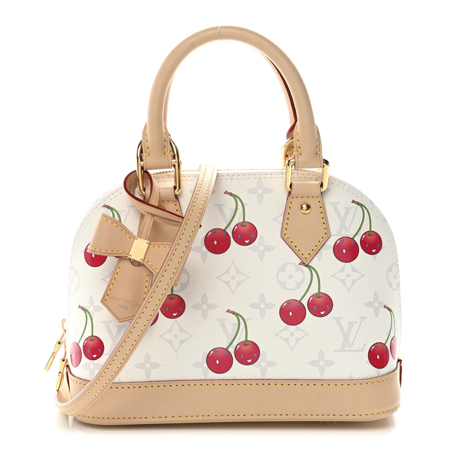 Louis Vuitton LV X TM Monogram Cerises Alma BB White