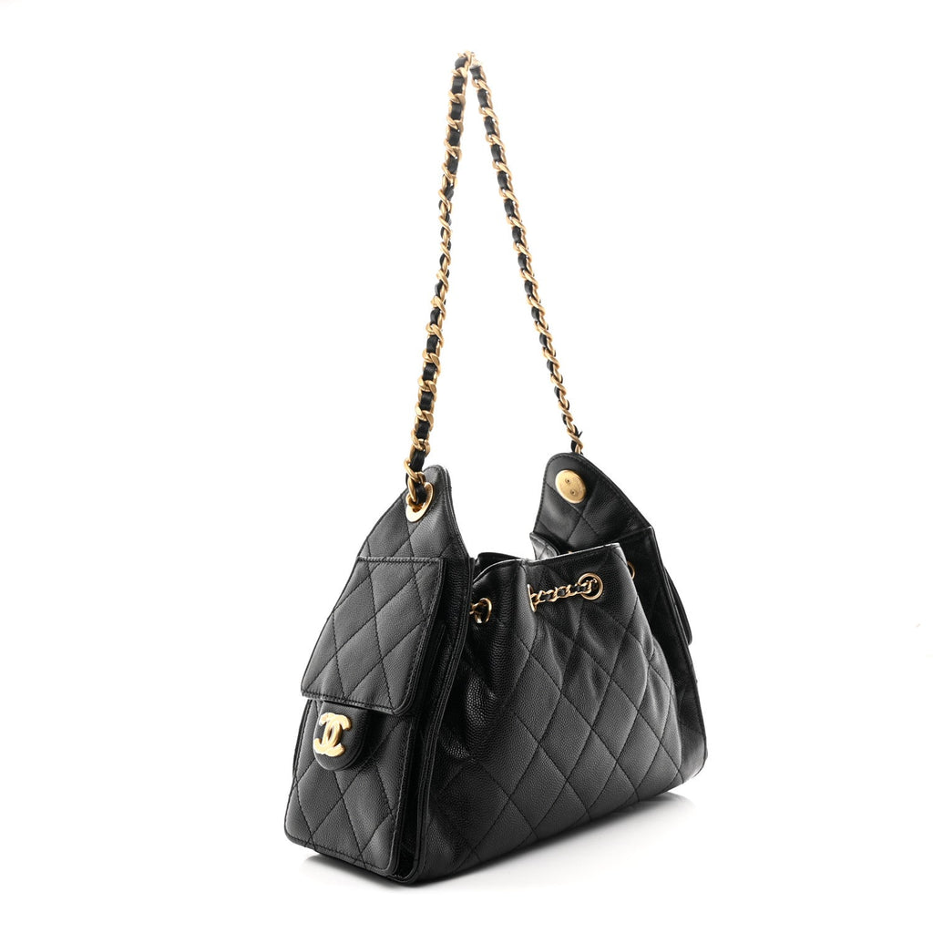 Chanel Caviar Quilted Mini Chanel 25 Handbag Black