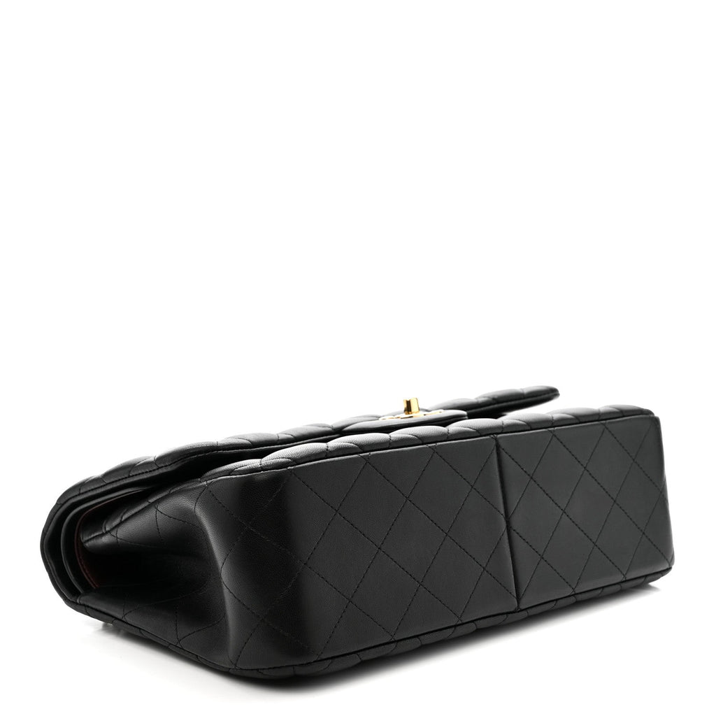 Chanel Lambskin Quilted Jumbo Double Flap Black