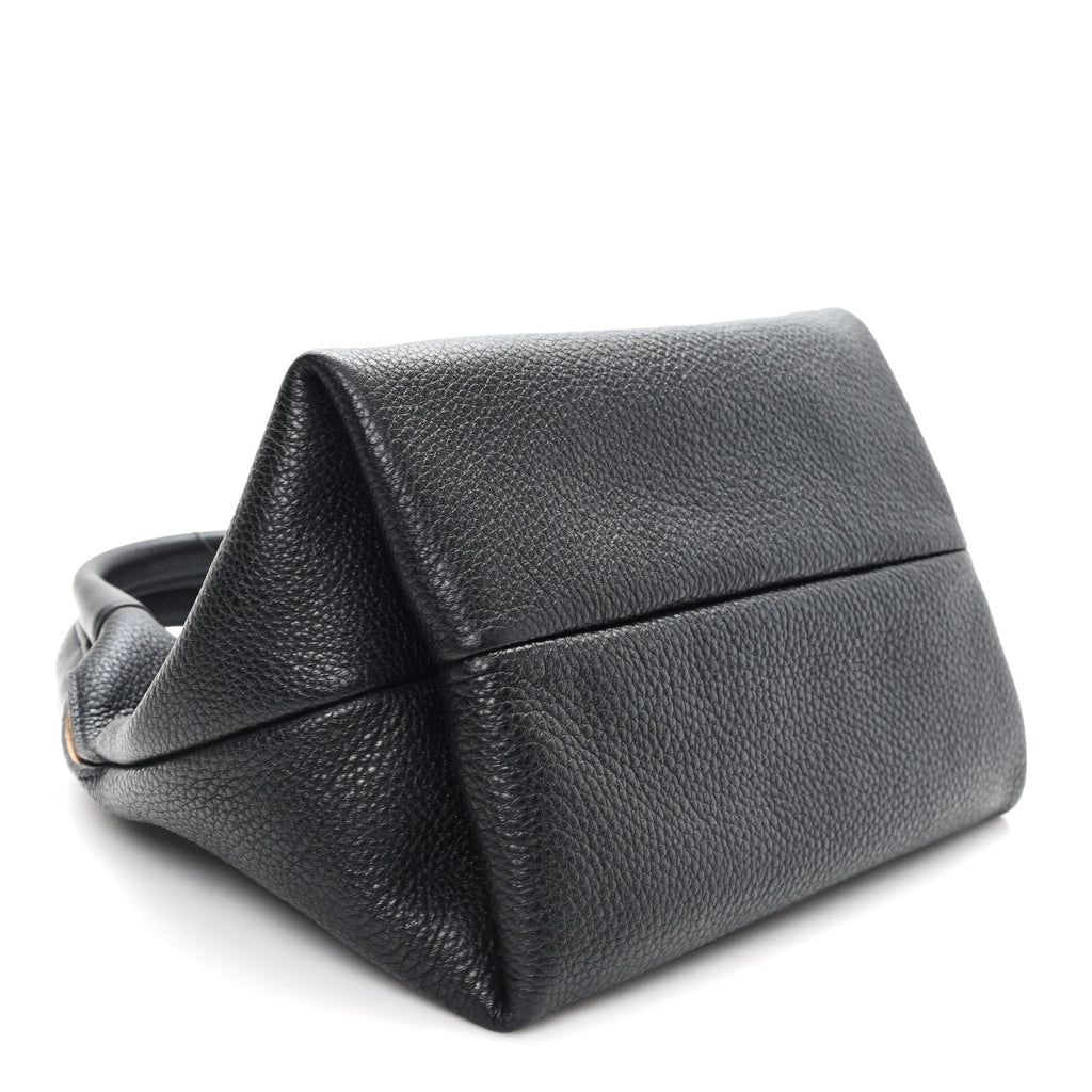 Gucci Grained Calfskin Softbit Medium Shoulder Bag Black