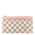 Louis Vuitton Damier Azur Slim Purse Rose Ballerine