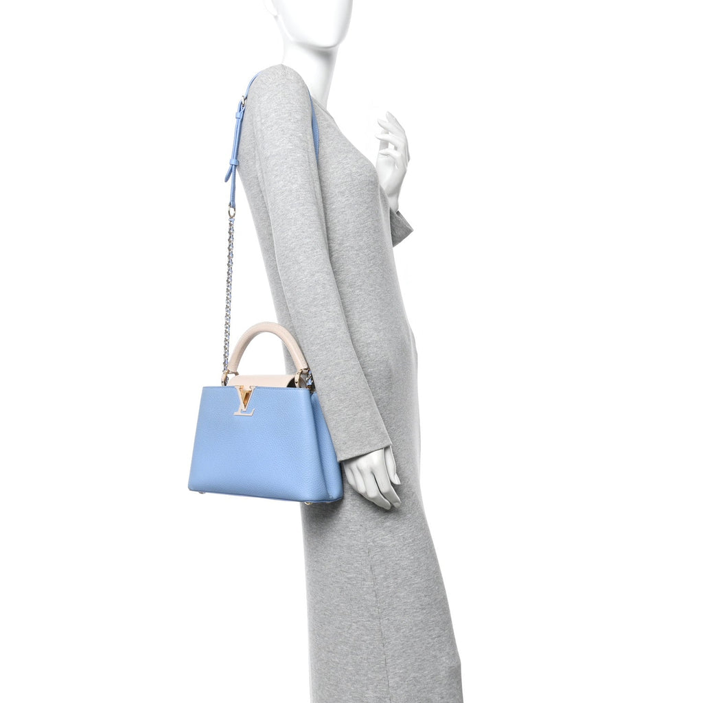 Louis Vuitton Taurillon Capucines BB Bleu de Provence Greige Doux