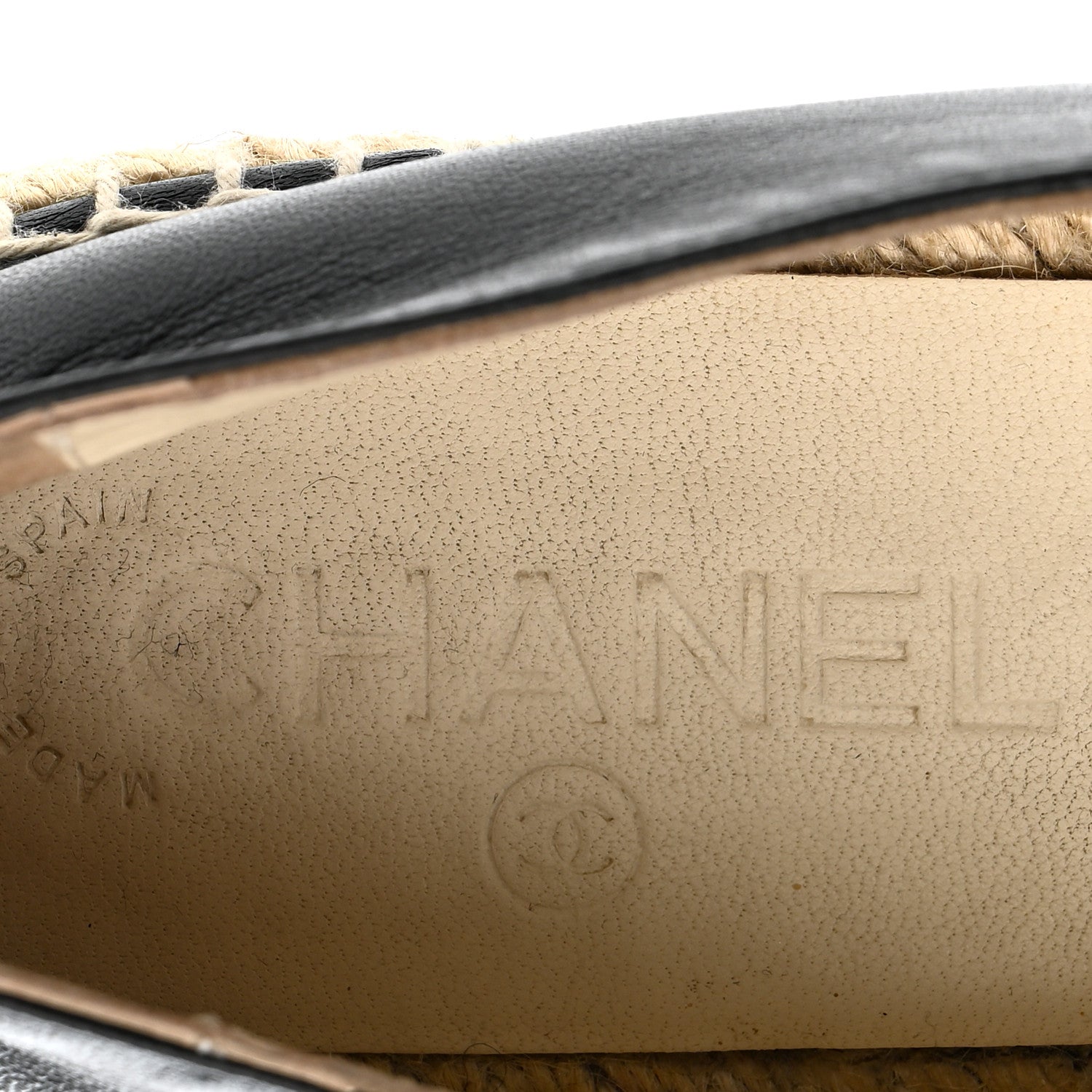 Lambskin CC Espadrilles 36 Black