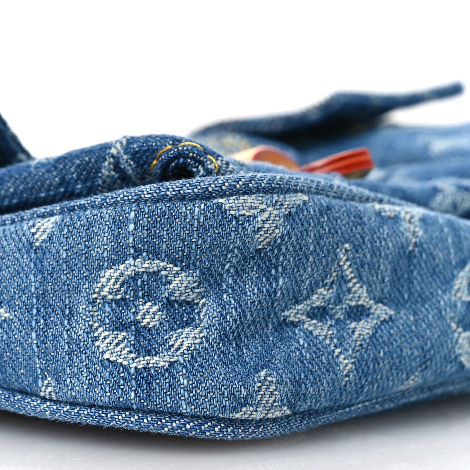 Louis Vuitton Monogram Pochette Accessories Cargo  Blue Denim