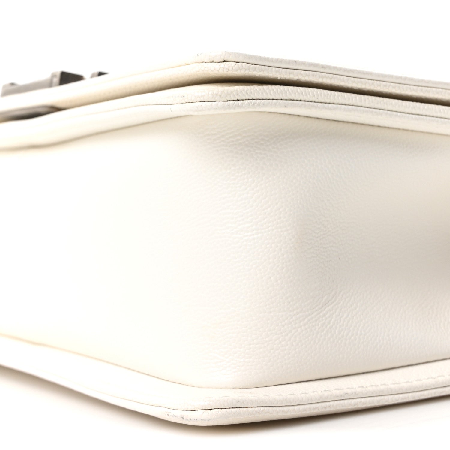 Chanel Caviar Quilted Medium Boy Flap White