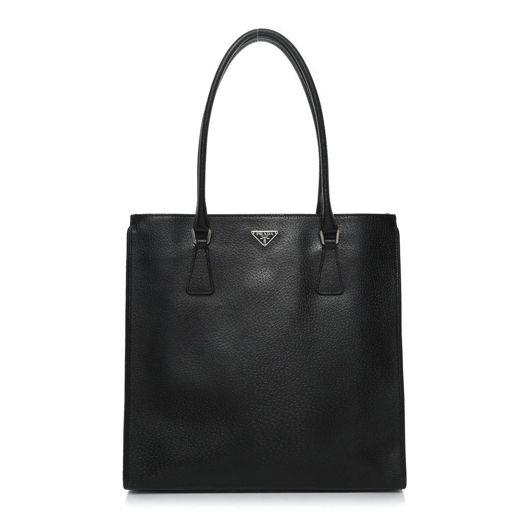 Prada Cinghiale Triangle Tote Black