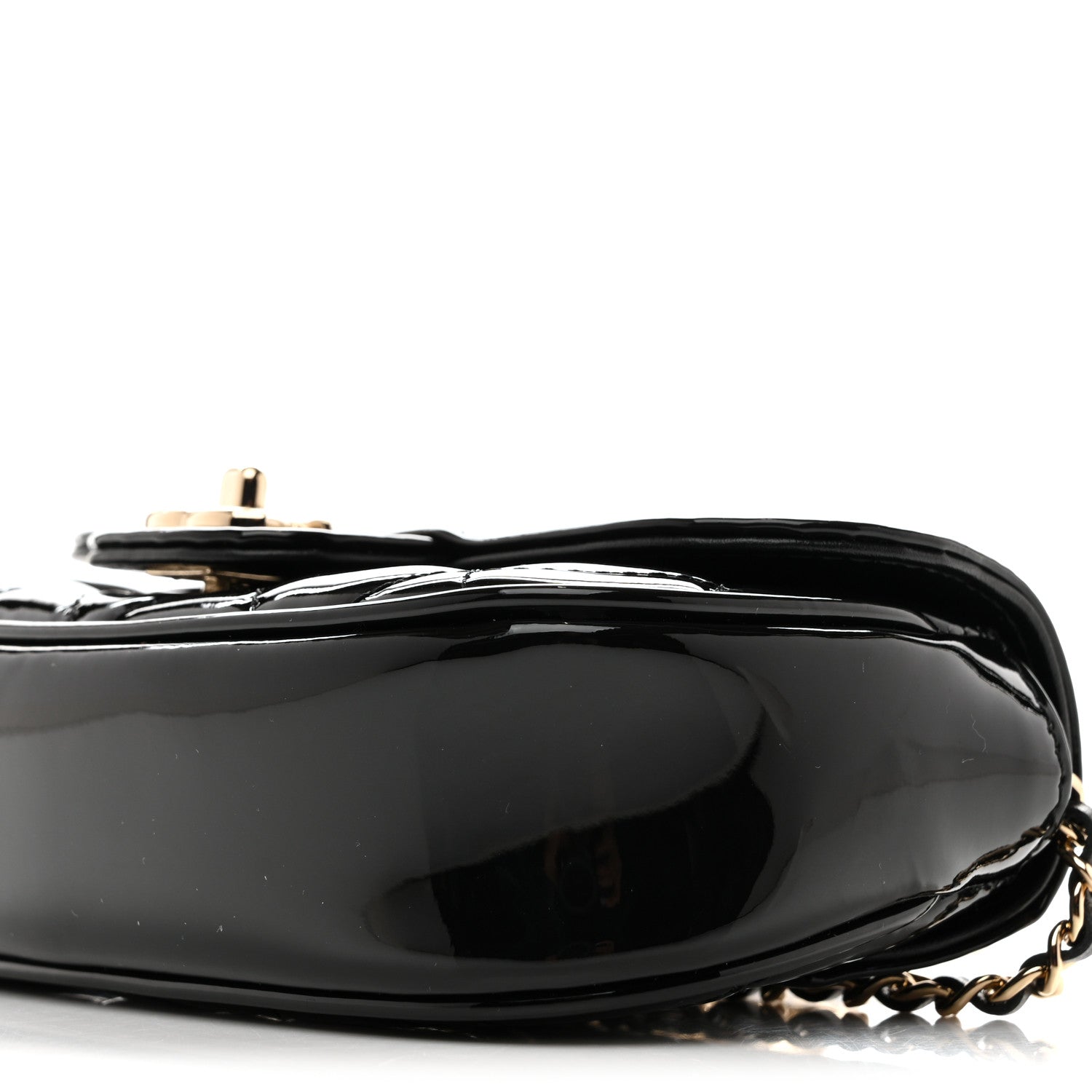 Chanel Patent Calfskin Quilted Mini Clutch Black