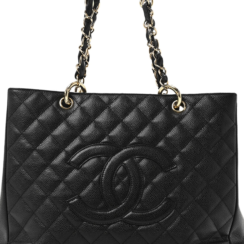 Chanel Caviar Quilted Grand Shopping Tote GST Black