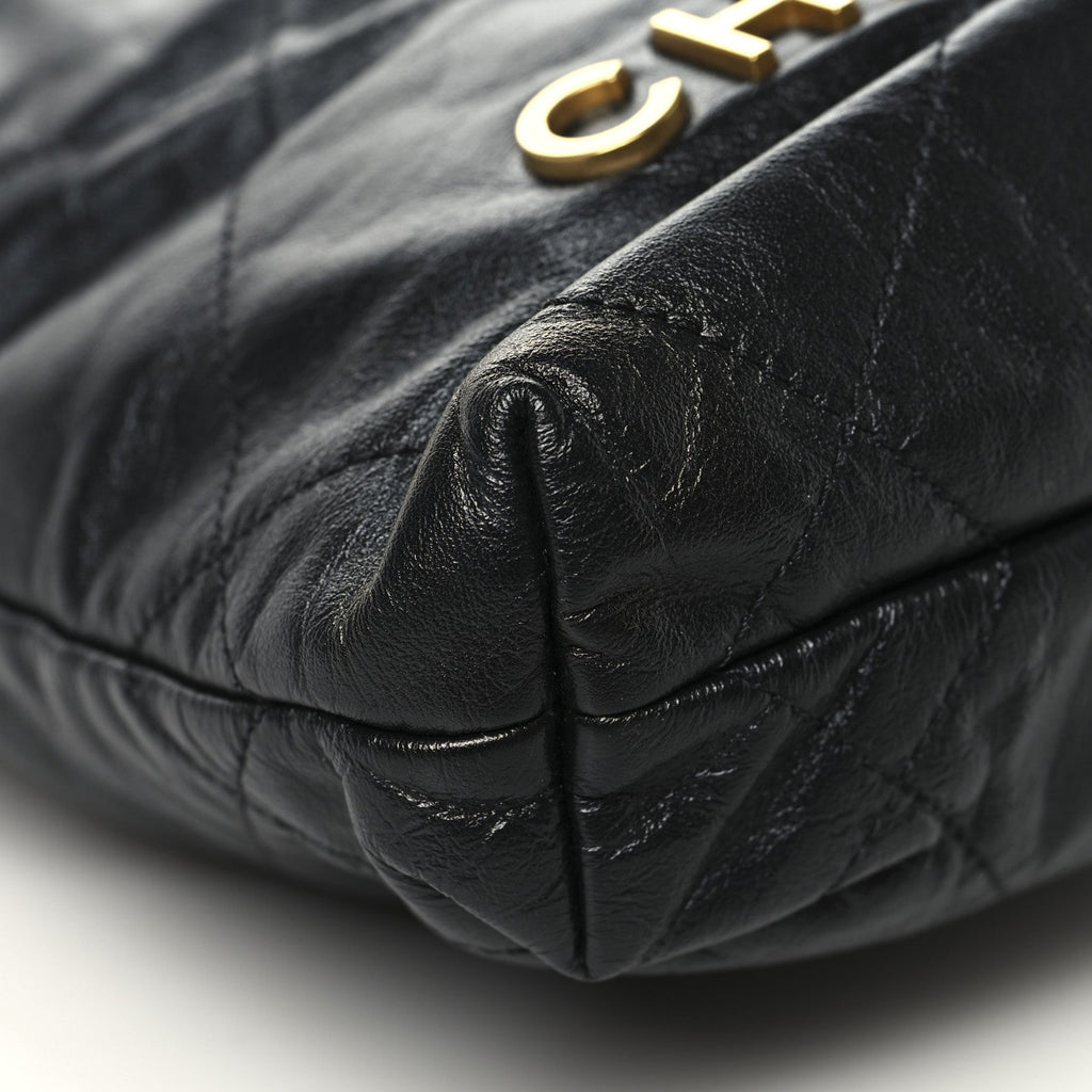 Chanel Shiny Calfskin Quilted Mini Chanel 22 Black