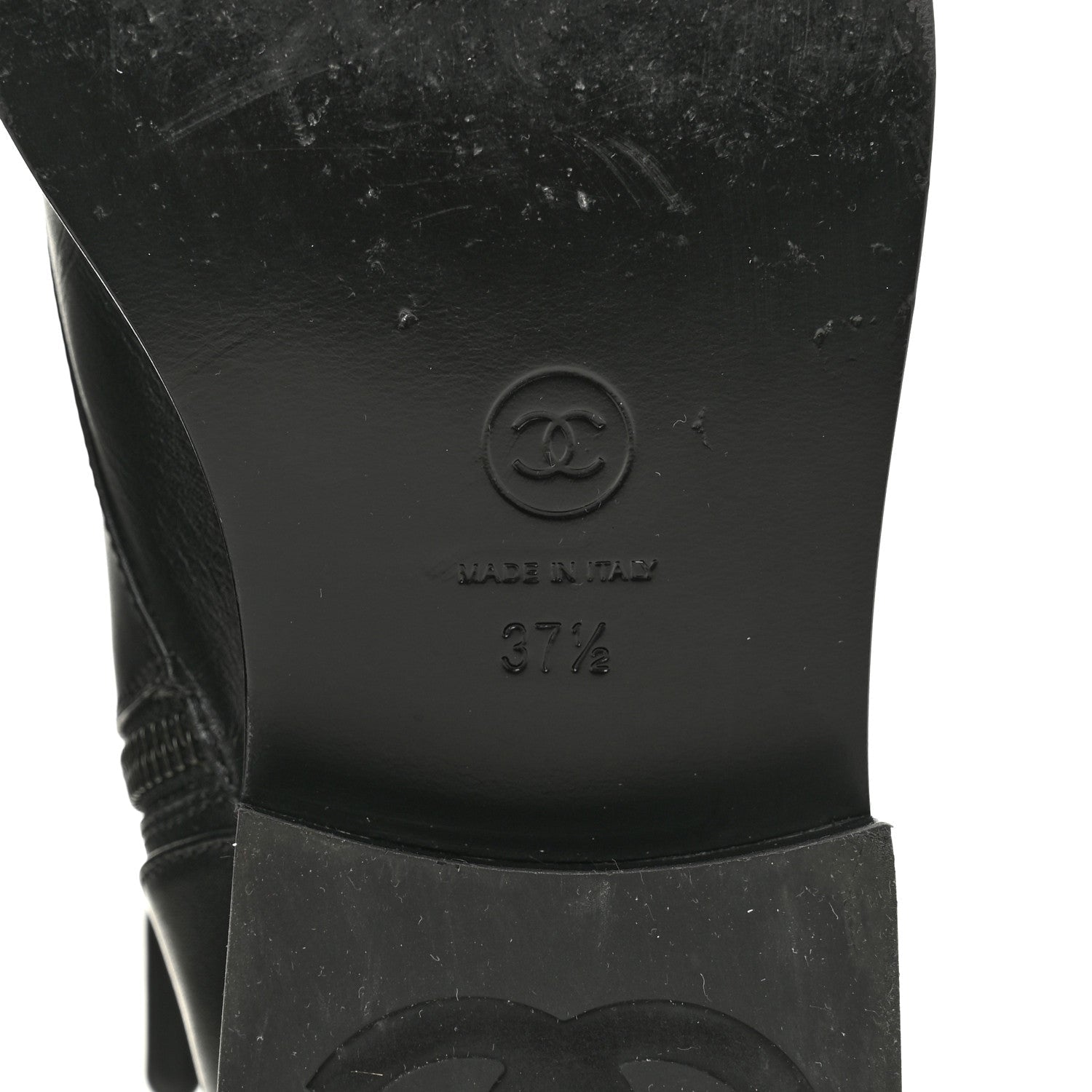 Calfskin Lace Up Combat Boots 37.5 Black