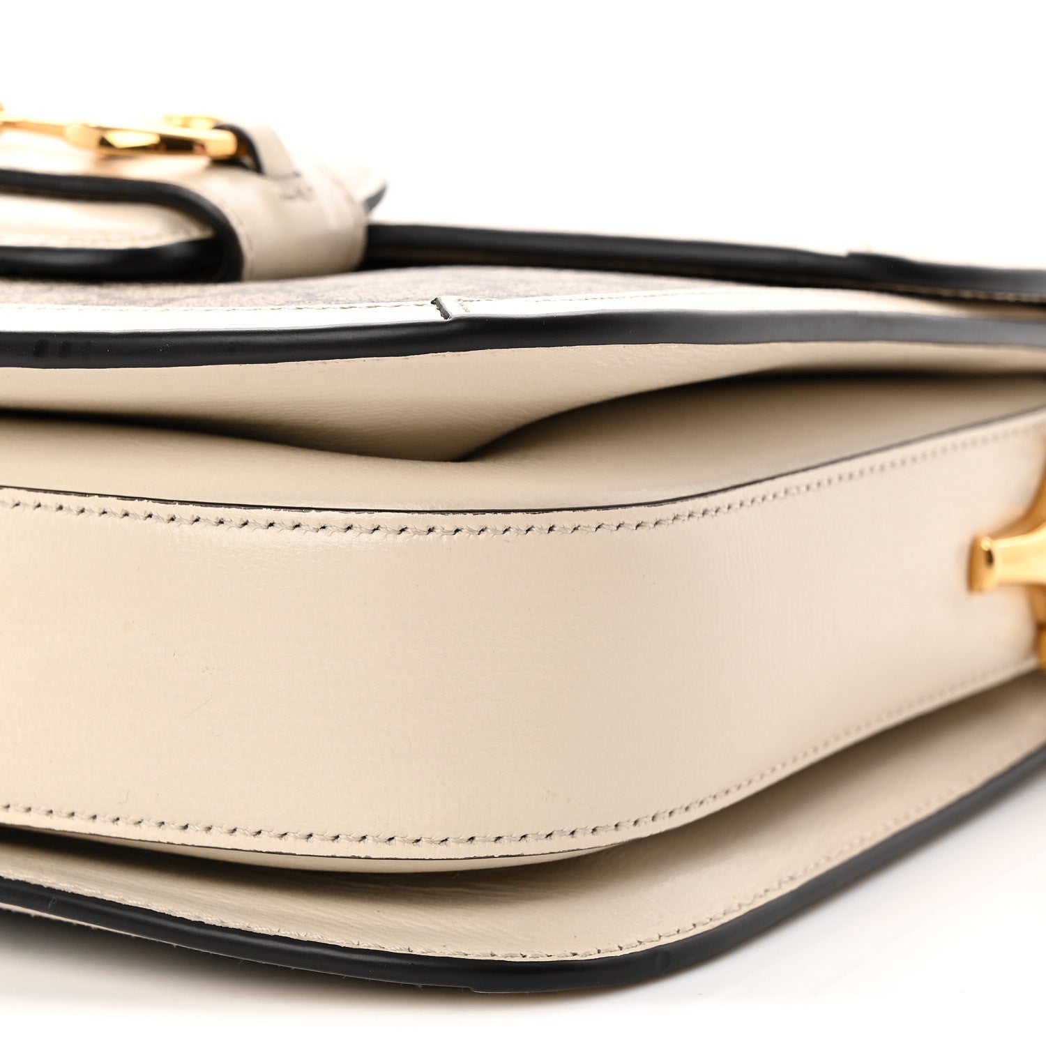 Gucci GG Supreme Monogram Horsebit 1955 Shoulder Bag Beige Mystic White