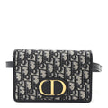Christian Dior Oblique 30 Montaigne 2-In-1 Pouch Blue