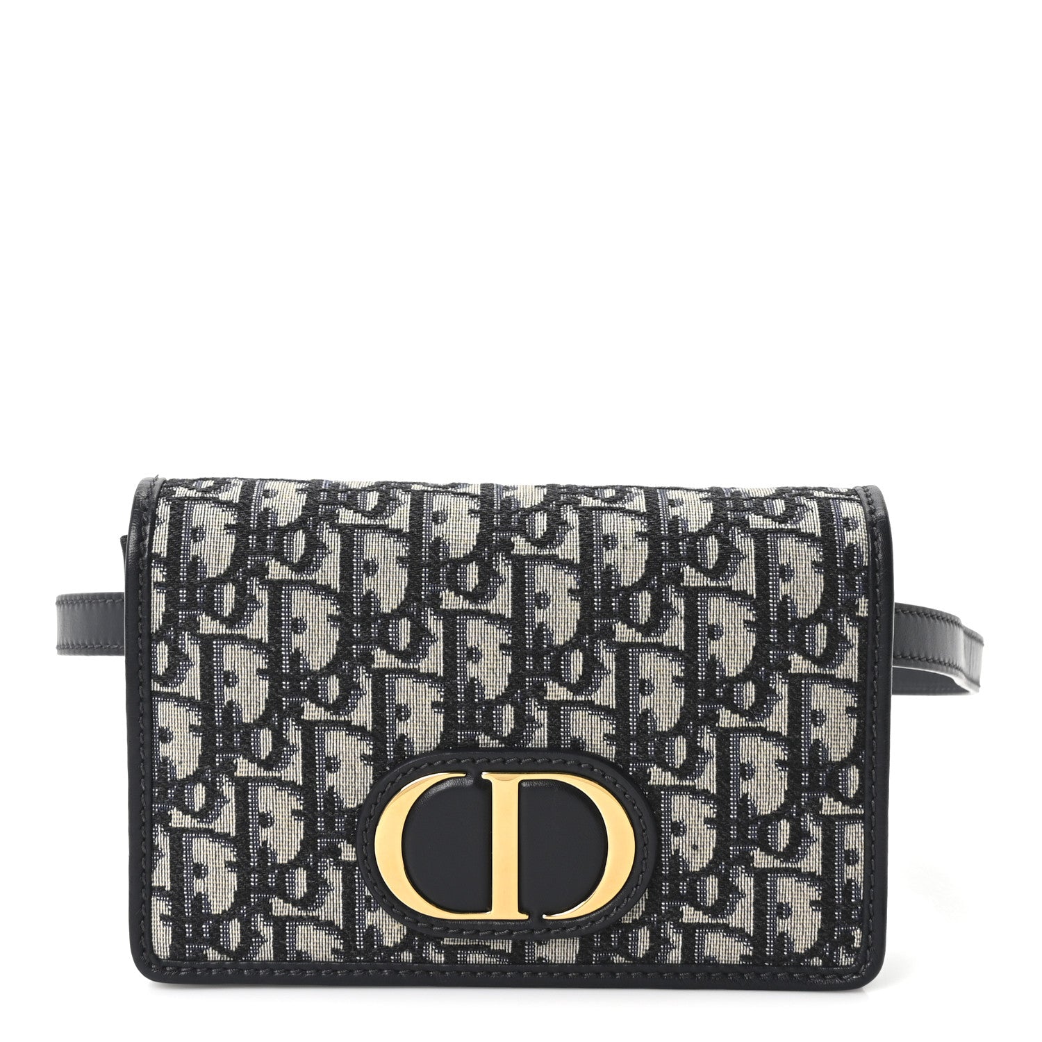 Christian Dior Oblique 30 Montaigne 2-In-1 Pouch Blue