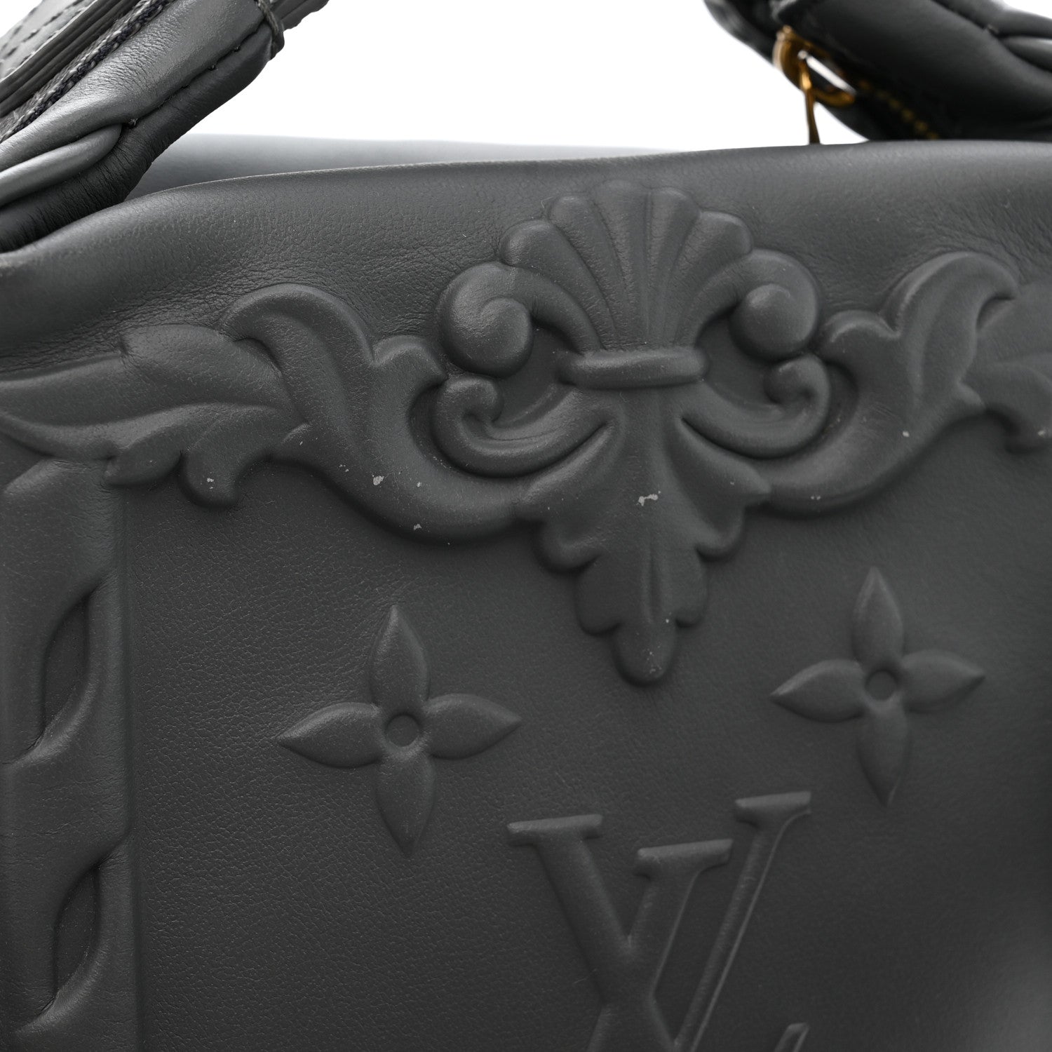 Louis Vuitton Calfskin Monogram Embossed Cruiser Messenger Dark Shadow Gray