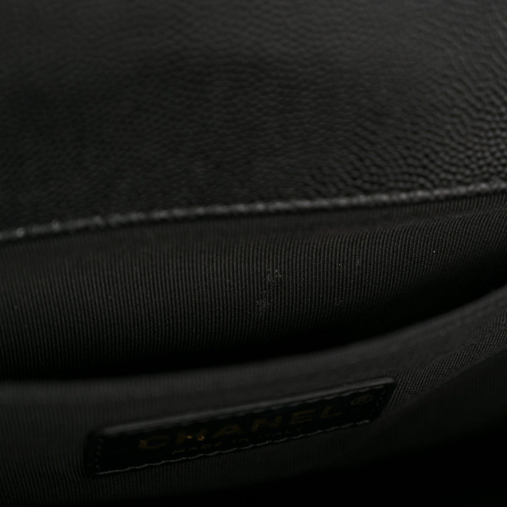 Chanel Caviar Quilted Medium Boy Flap Black