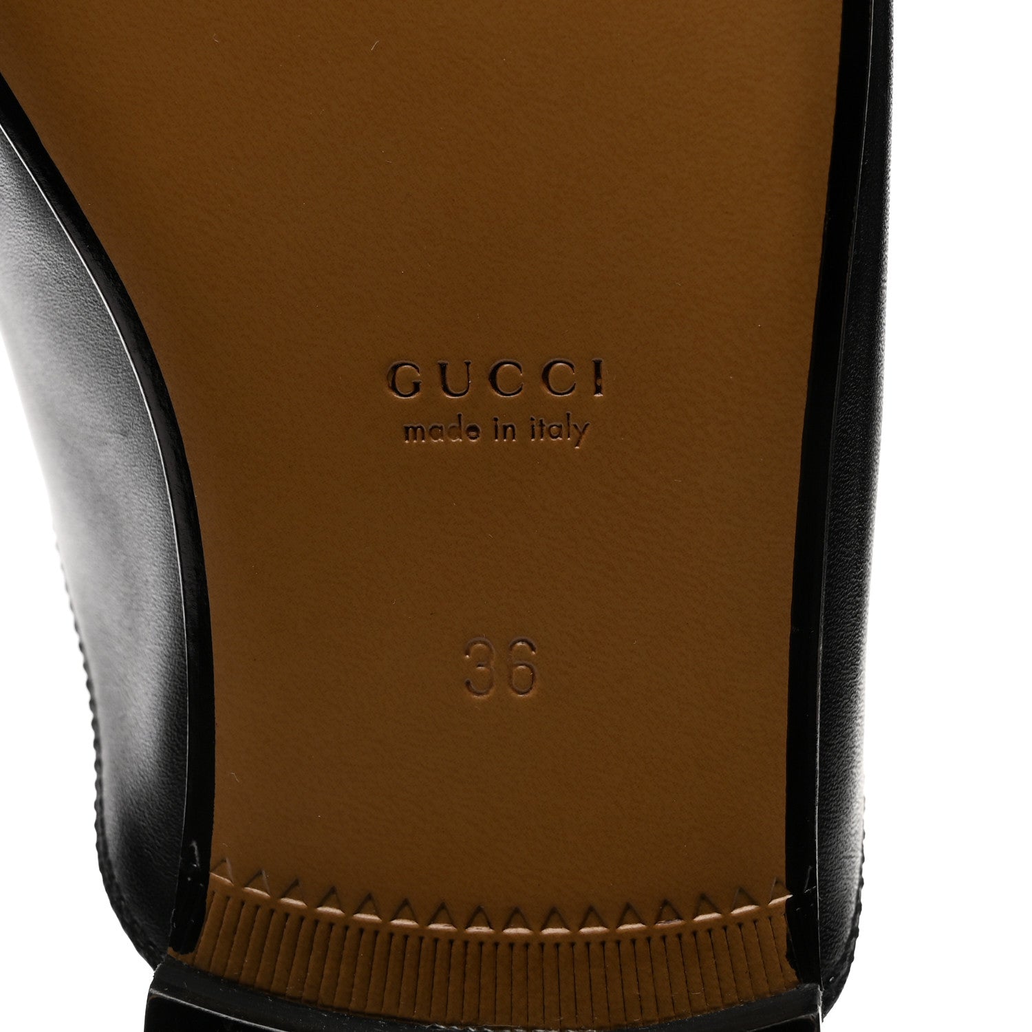 Gucci Calfskin Womens Princetown Slippers 36 Black