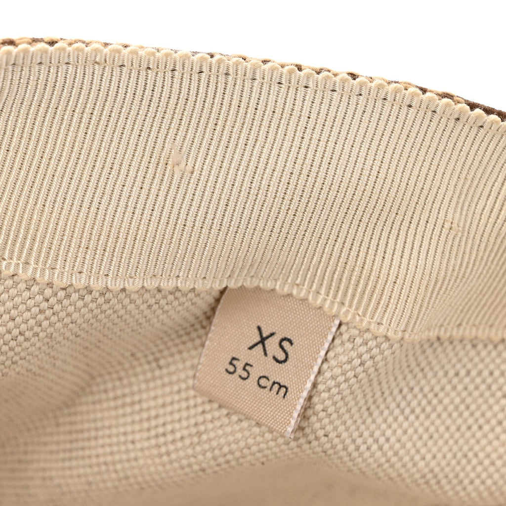 Gucci Monogram Jumbo GG Baseball Hat XS Camel Ebony