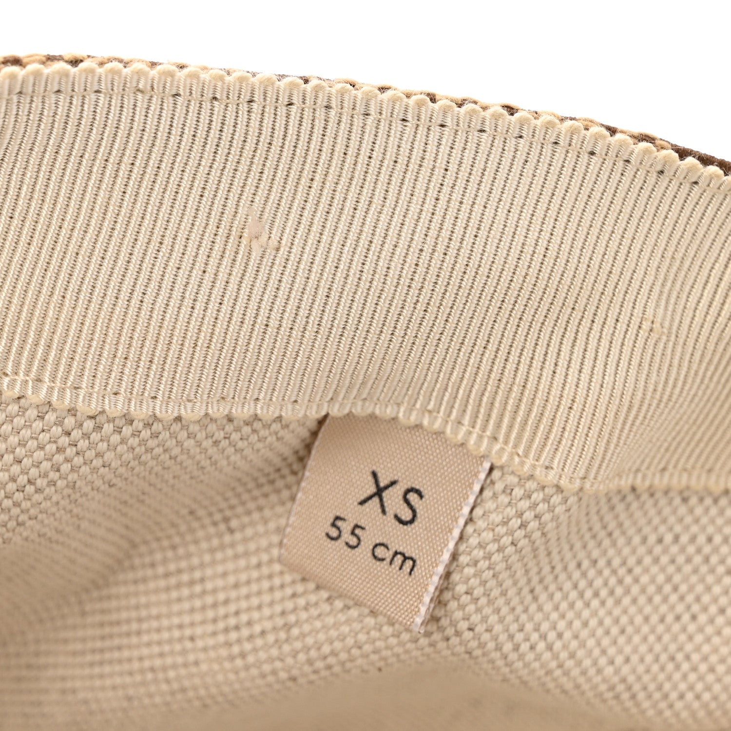 Gucci Monogram Jumbo GG Baseball Hat XS Camel Ebony