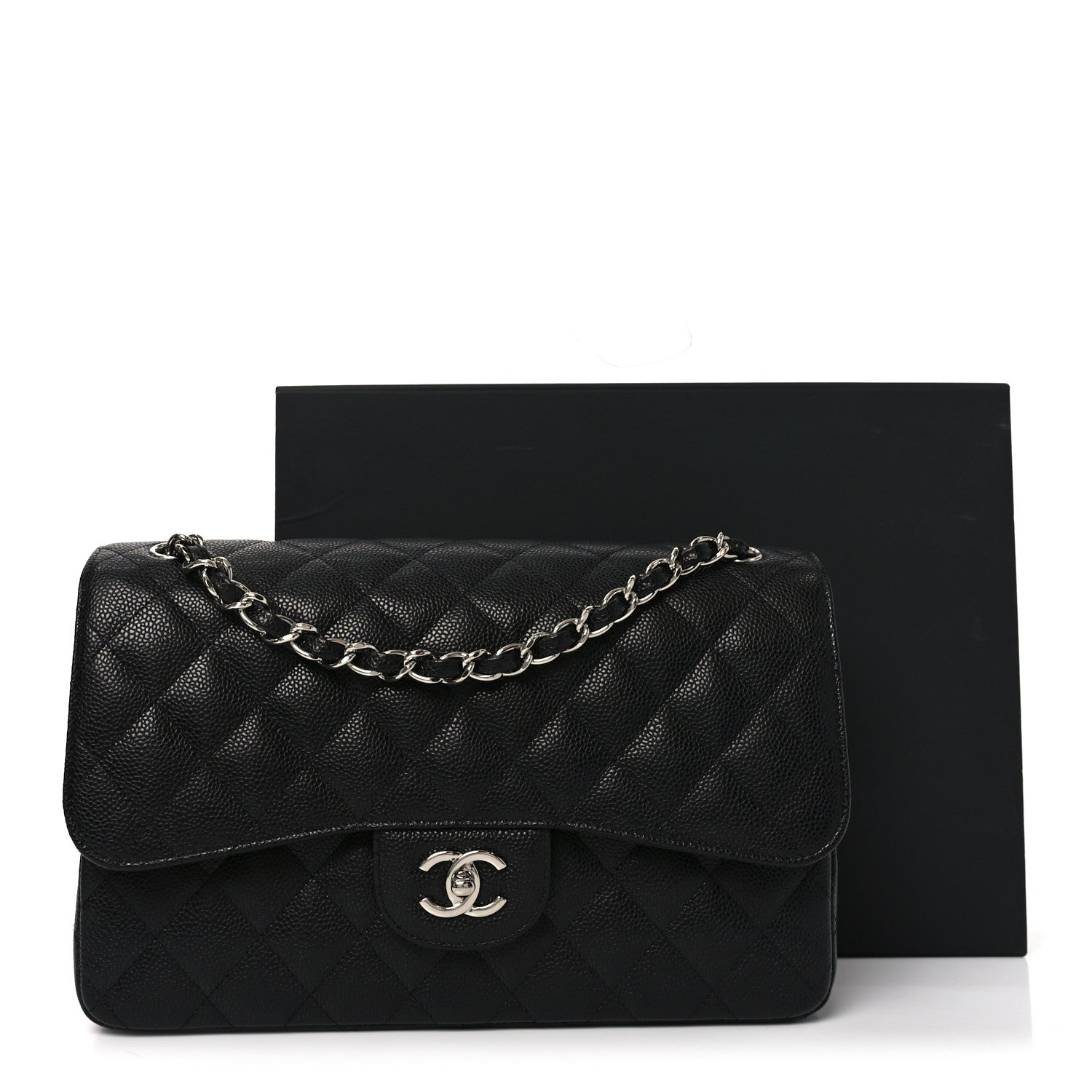 Chanel Caviar Quilted Jumbo Double Flap Black