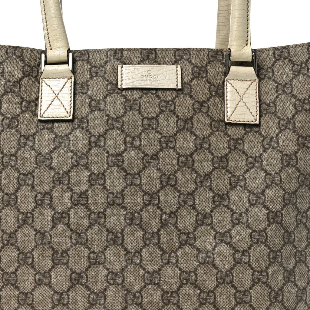 Gucci GG Plus Monogram Small Vertical Tote Off White
