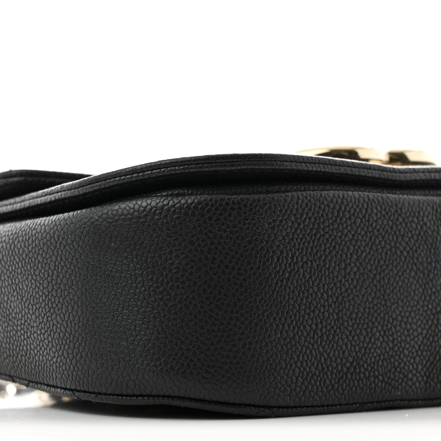 Chanel Grained Calfskin Quilted Small Cuba Top Handle Flap Black