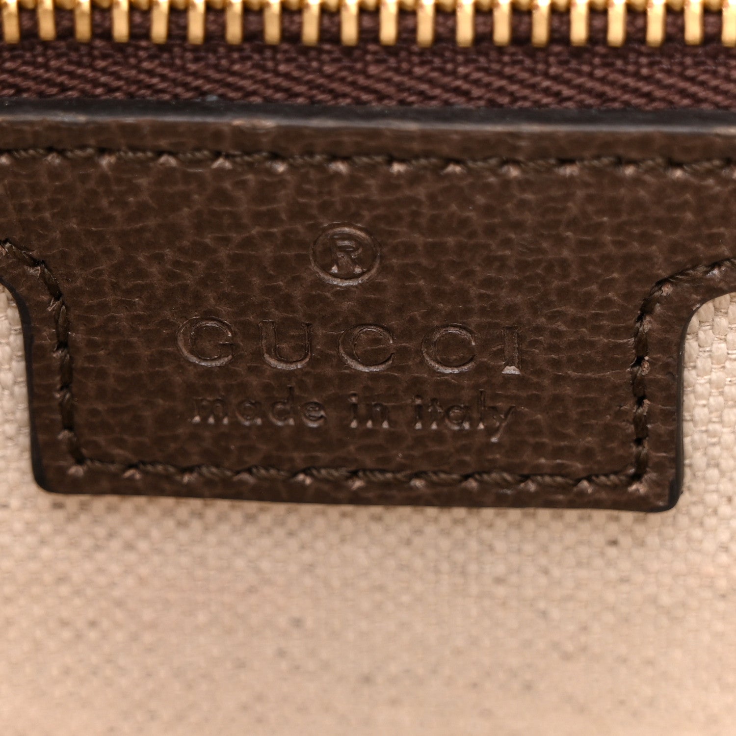 Gucci GG Supreme Monogram Web Small Ophidia Top Handle Bag Beige Ebony