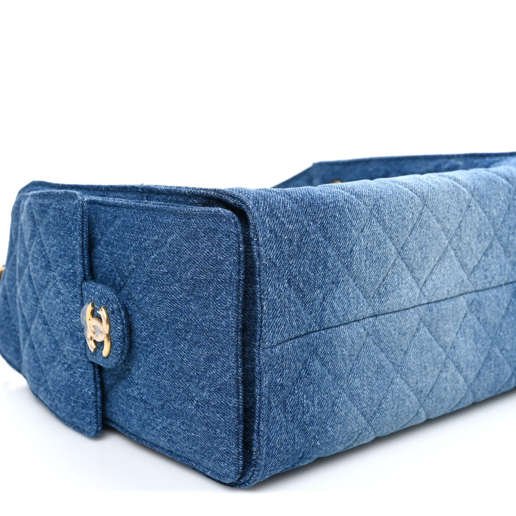 Chanel Washed Denim Quilted Small Chanel 25 Handbag Blue