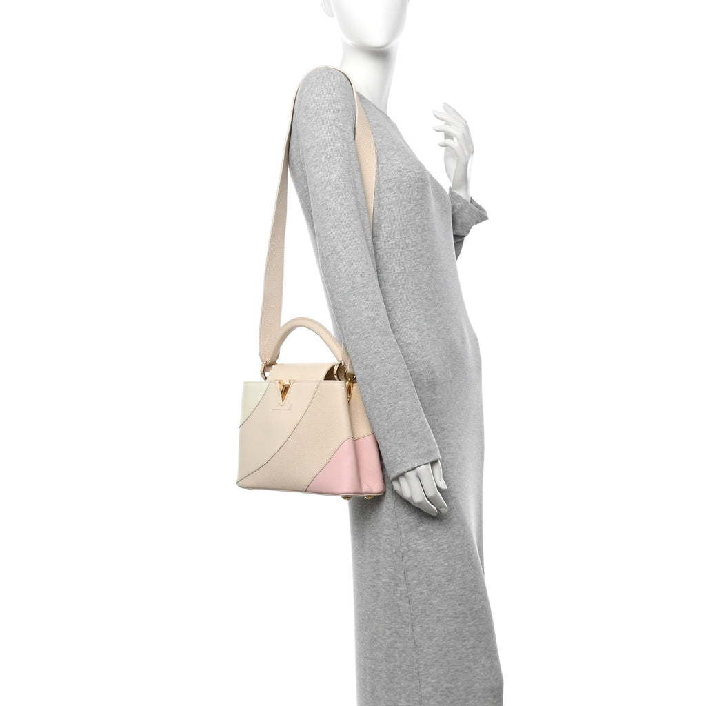 Louis Vuitton Taurillon Gelato Capucines BB Tonal Vanilla Beige