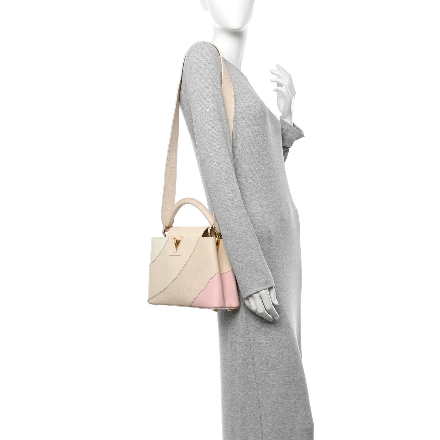 Louis Vuitton Taurillon Gelato Capucines BB Tonal Vanilla Beige