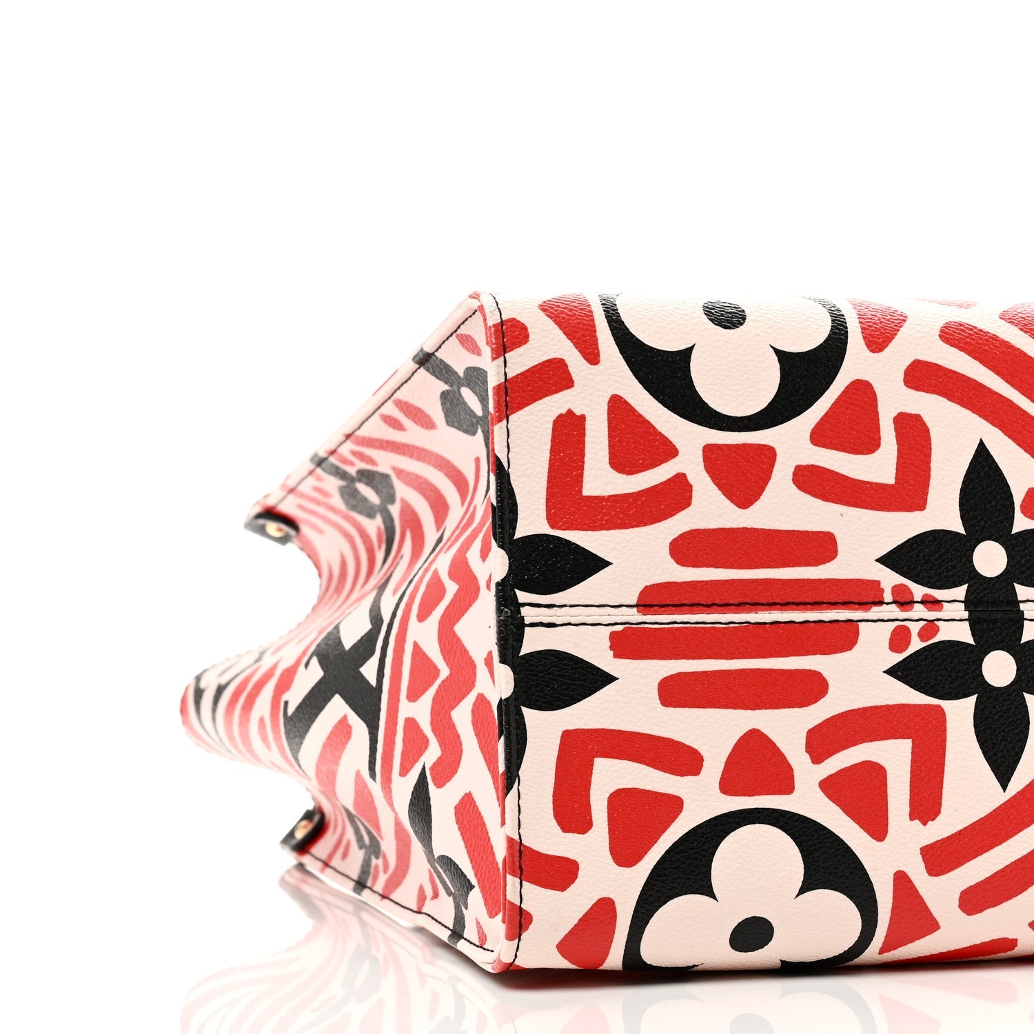 Louis Vuitton Monogram Giant Crafty Onthego GM Creme Rouge Black
