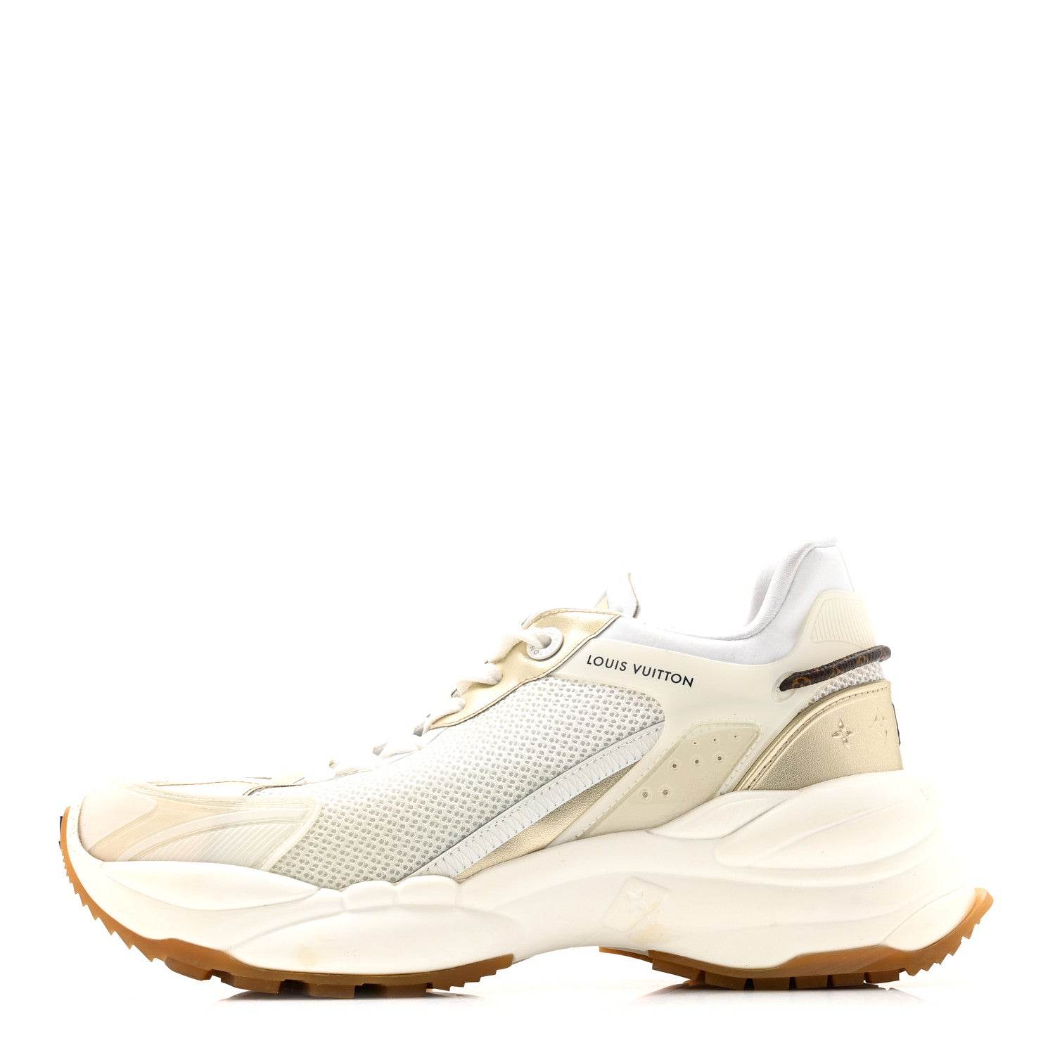 Louis Vuitton Monogram Calfskin Run 55 Sneakers 40 White