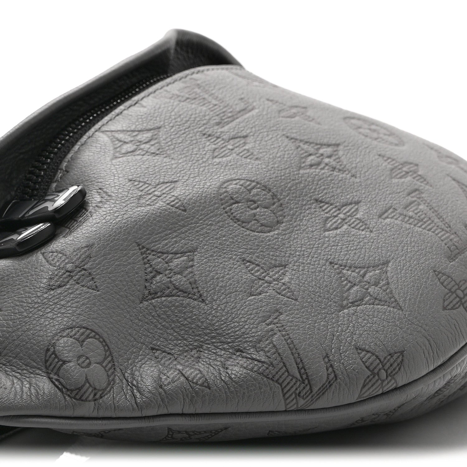 Louis Vuitton Calfskin Monogram Shadow Discovery Bumbag PM Gray