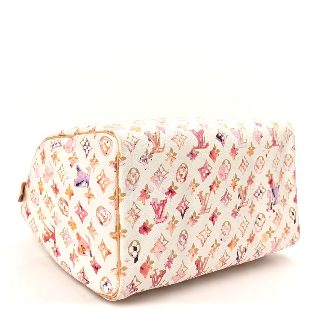 Louis Vuitton Watercolor Aquarelle Speedy 35 White