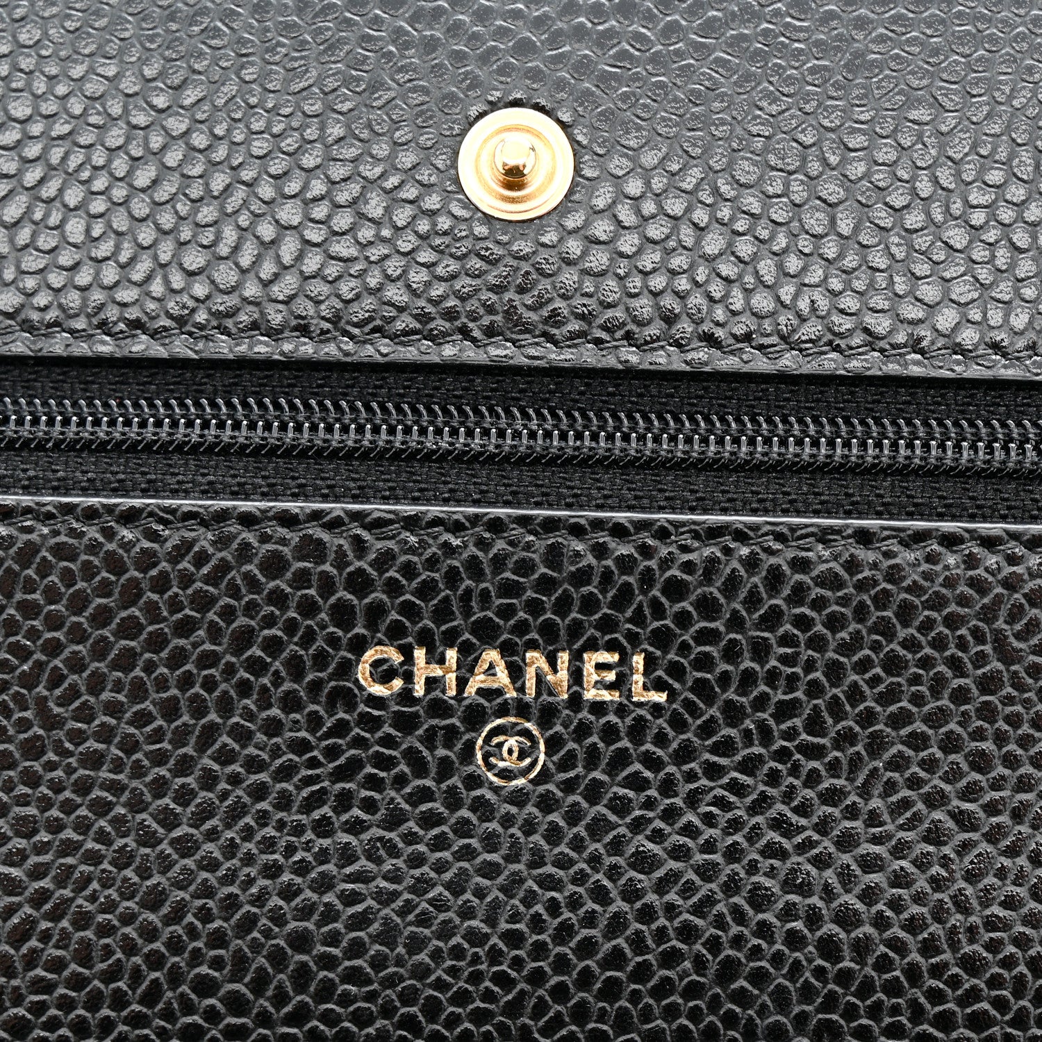 Chanel Caviar Quilted Wallet on Chain WOC Black