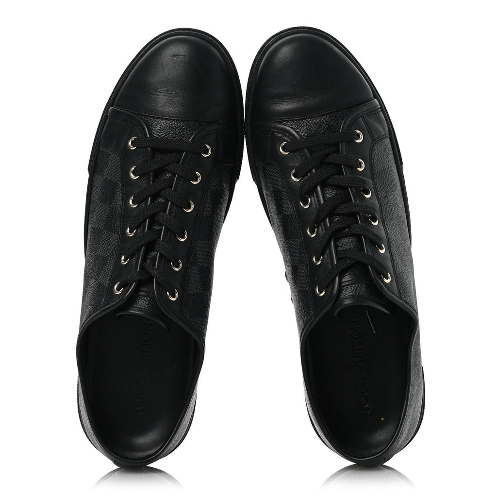 Louis Vuitton Calfskin Damier Graphite Sneakers 7.5