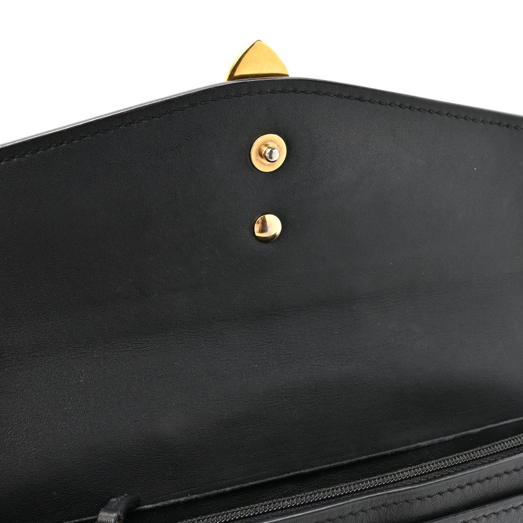 Gucci Calfskin Sylvie Continental Wallet Black
